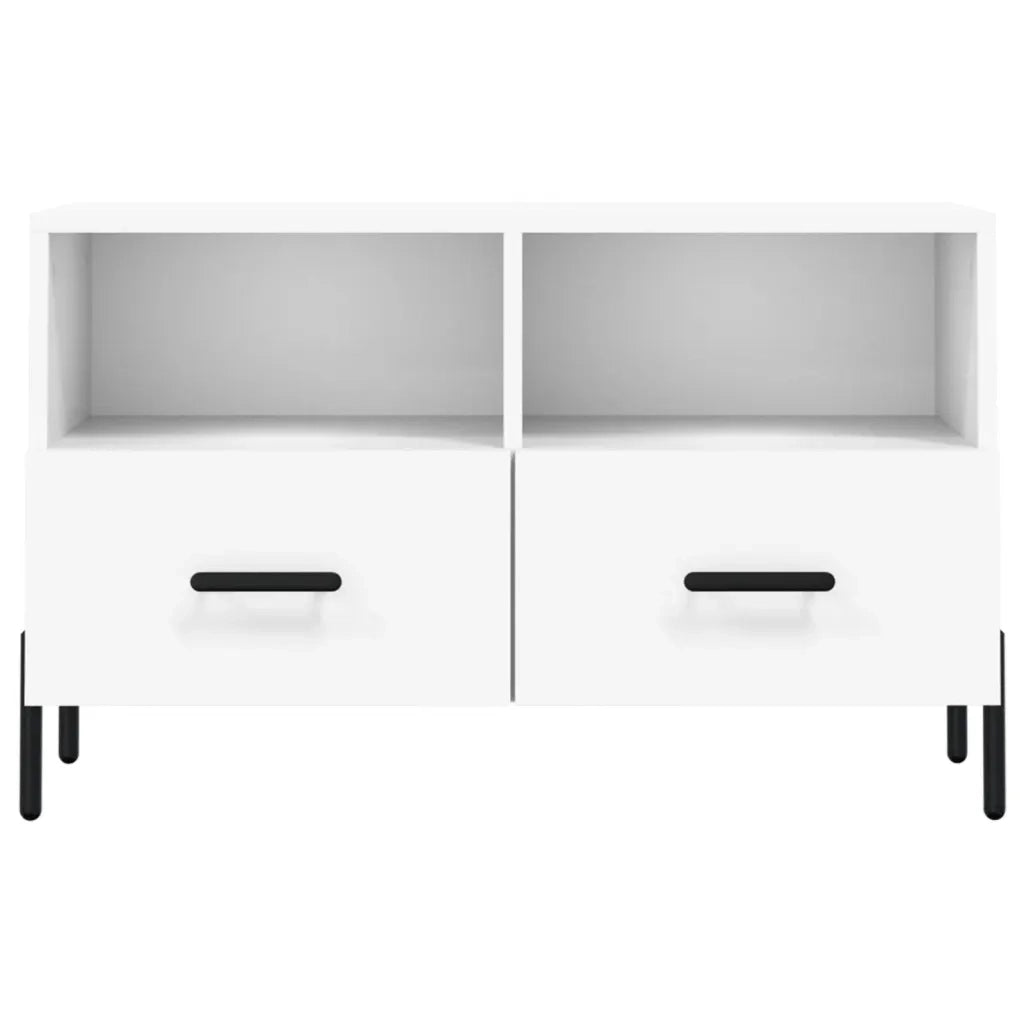 Mobile Porta TV Bianco 80x36x50 cm in Legno Multistrato