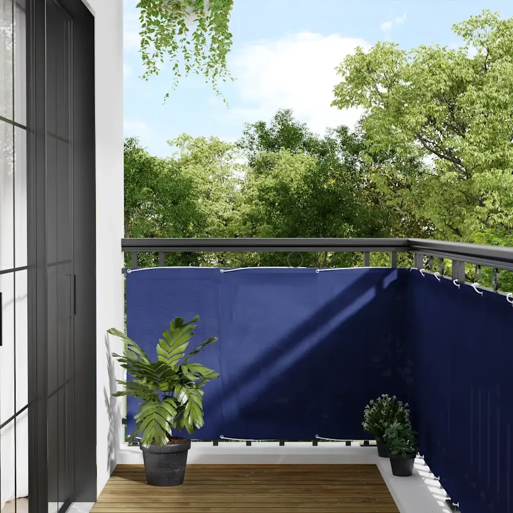 Schermo da balcone | Paravento da Balcone Blu 90x1000 cm 100% Poliestere Oxford