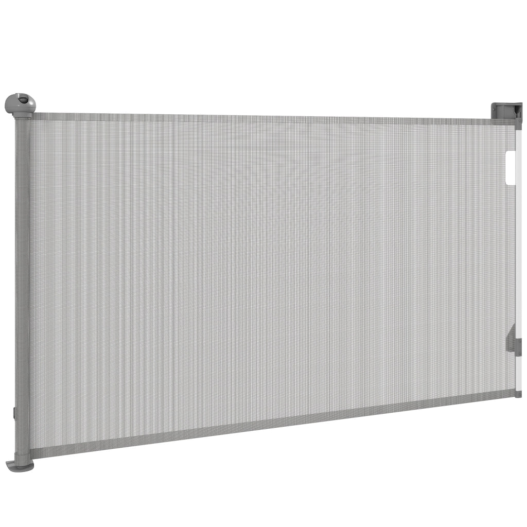 Cancelletto di sicurezza estensibile per cani ¨C Xylo ¨C larghezza 149 cm con blocco automatico grigio