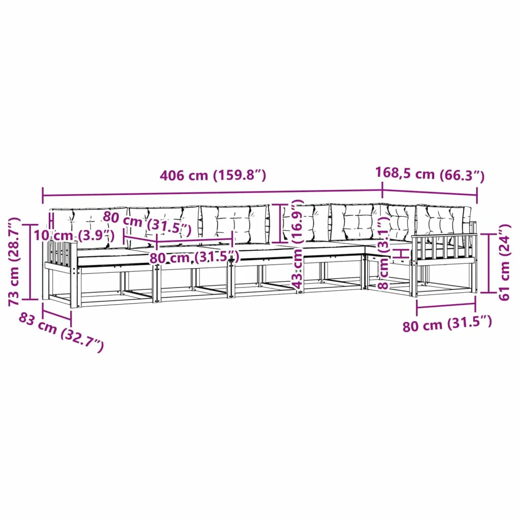 Set di divani da esterno 4 pz Bianco e Grigio Chiaro Poliestere 3386510