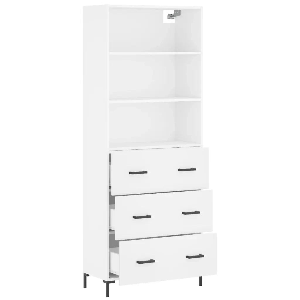 Credenza Bianca 69,5x34x180 cm in Legno Multistrato 3189381