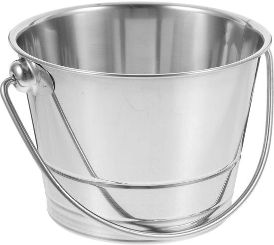 Ijsemmer a doppia parete - Isolato - In acciaio inossidabile - Incluso coperchio - Maniglia - Conserva il ghiaccio fresco e asciutto - Drappello per ghiaccio