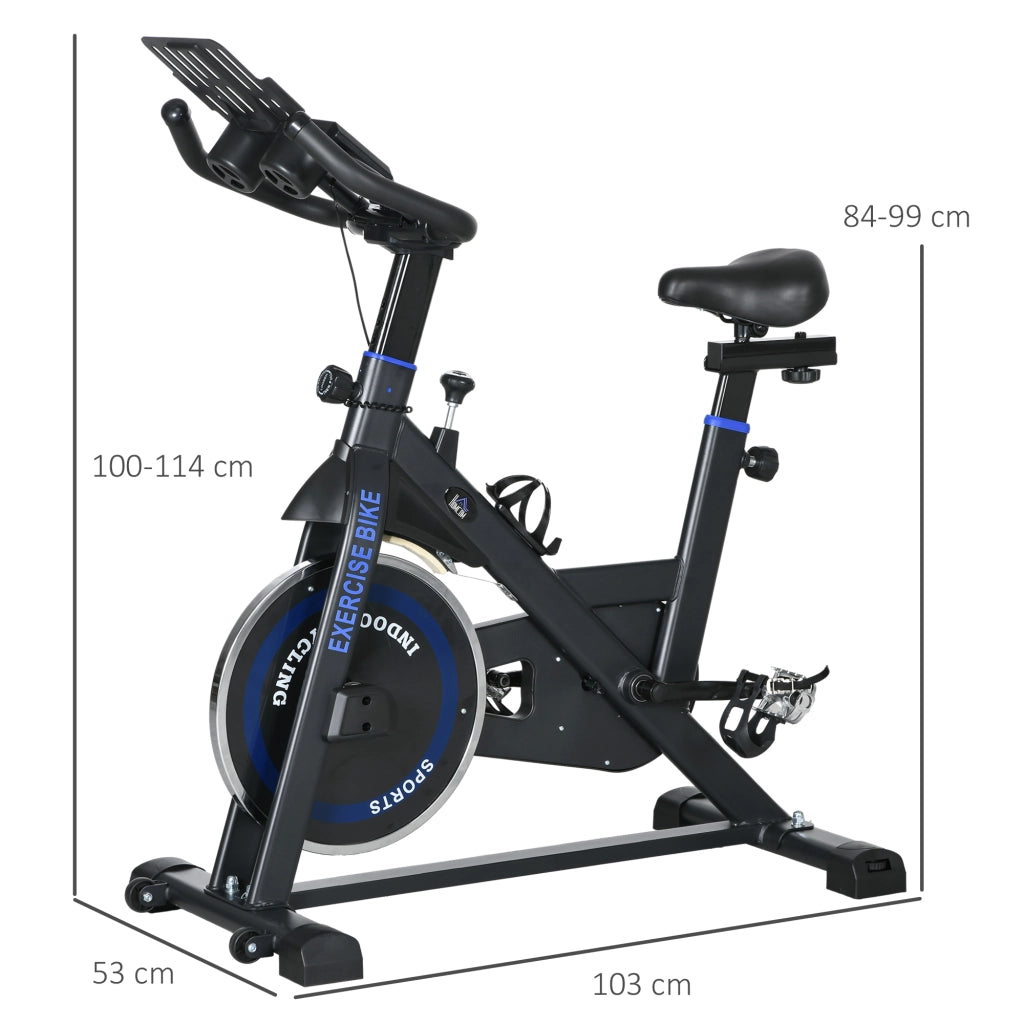 Bicicletta Statica ¨C zephmum ¨C Blu, Resistenza Regolabile, Volano 8 kg, LCD
