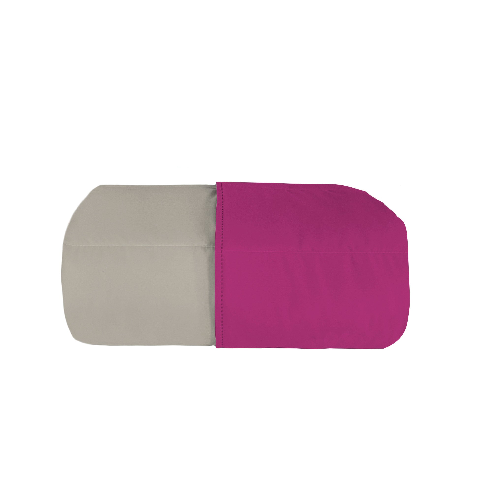 Trapuntino Double Face 1 Piazza e Mezzo 100gr Tinta Unita in Microfibra Fucsia/Grigio Chiaro