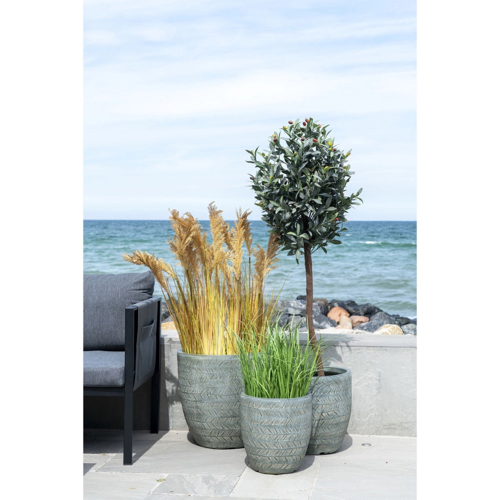 Pianta Artificiale Sorgo, Marrone, Polietilene, 35x30x110 cm