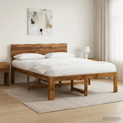 Letto matrimoniale con testiera ROSTOCK Naturale 152 x 203 cm 3405503