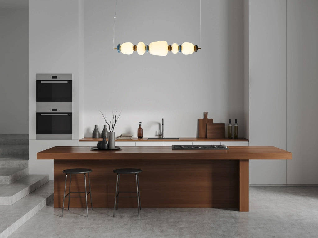 Lampada sospesa Evans oro vetro/ceramica LED 26W Italux