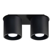 Faretto soffitto RONDEO 2 luci nero Pure Lume GU10