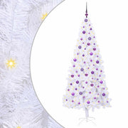 Albero di Natale Artificiale-Albero Natalizio Bianco 210 cm PVC e Acciaio 303443