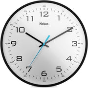 Orologio da parete moderno con cristallo a quarzo design classico numeri grandi 30cm di diametro / Colore: Nero / Modello: 16247