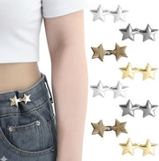 Broochi per abbigliamento 8 pezzi - Chiusure per jeans adattabili - Chiodi in legno - Chiodi per abbigliamento - Chiodi metallici a forma di stella - Sostituti durevoli e di stile