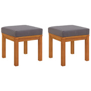 Sgabelli da Giardino con Cuscini 2 pz 40x40x42cm Massello Acacia CFW4912529