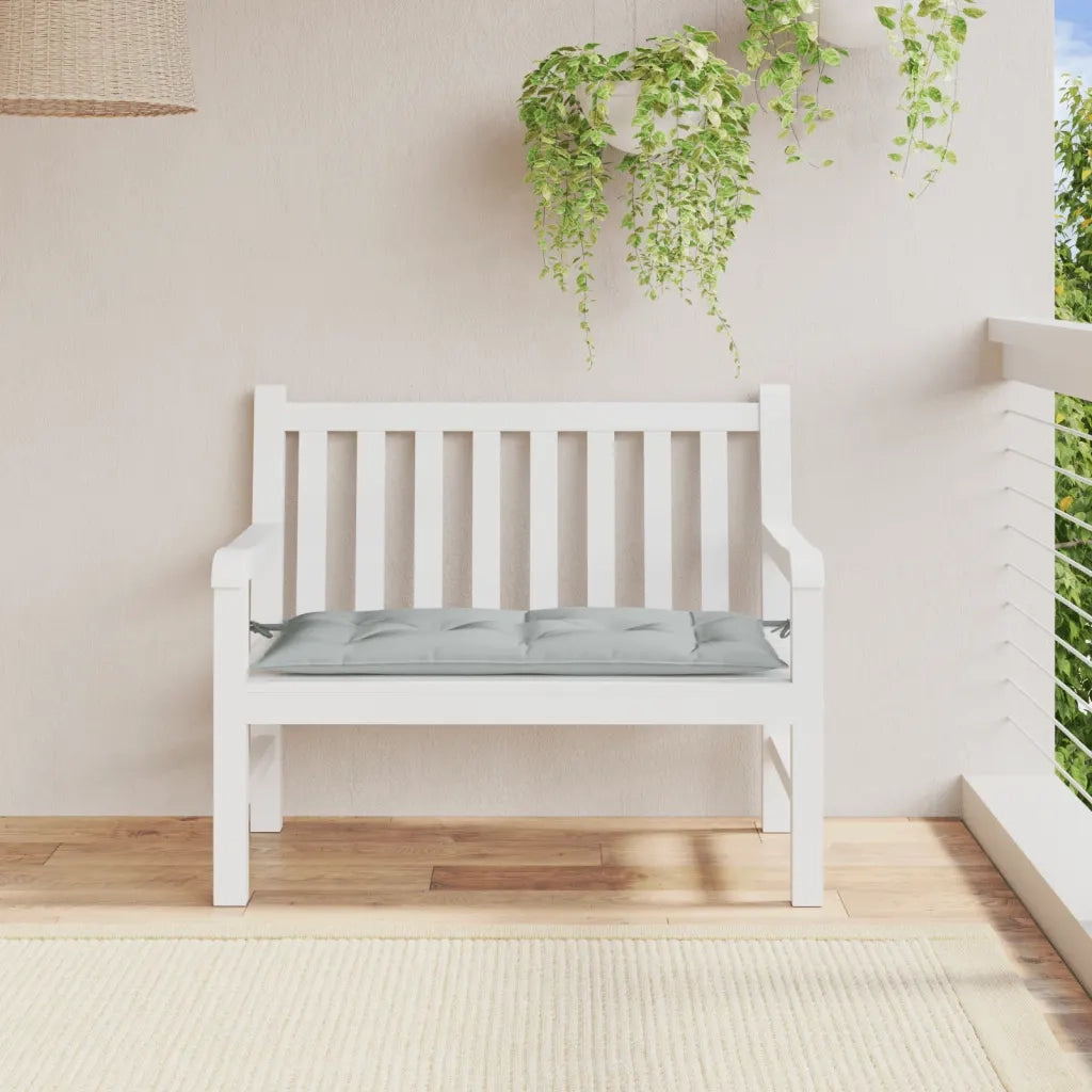 Cuscino Panca Giardino Grigio Chiaro Mélange 100x50x7cm Tessuto 4002531