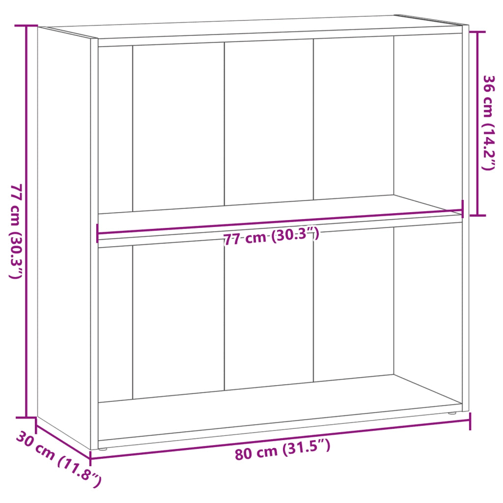 Libreria Legno Antico 80x30x77 cm in Legno Multistrato 857929