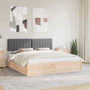 Letto con Testiera Rivestita Grigio scuro 180 x 200 cm 3398215