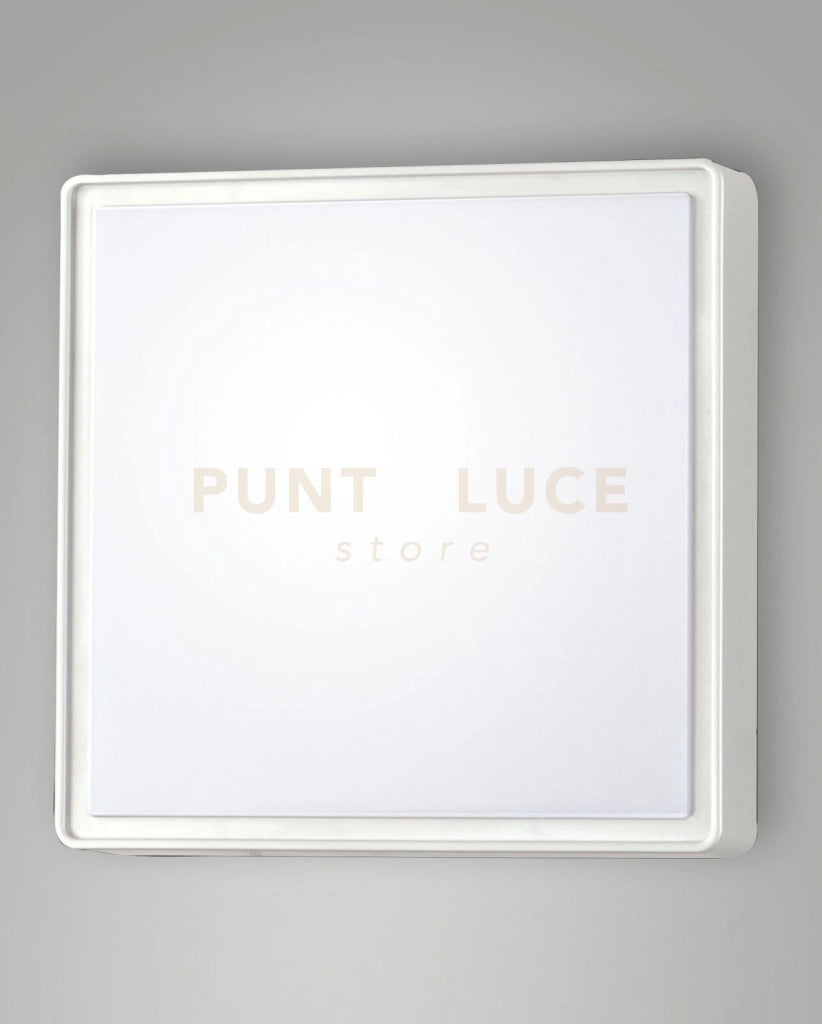 OBAN PLAFONIERA BIANCA 2 LUCI ATTACCO E27 L.30X30CM IP65