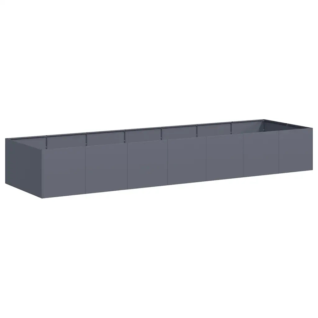 Fioriera | Cassetta per fiori | Vaso Antracite 280x80x40 cm in Acciaio