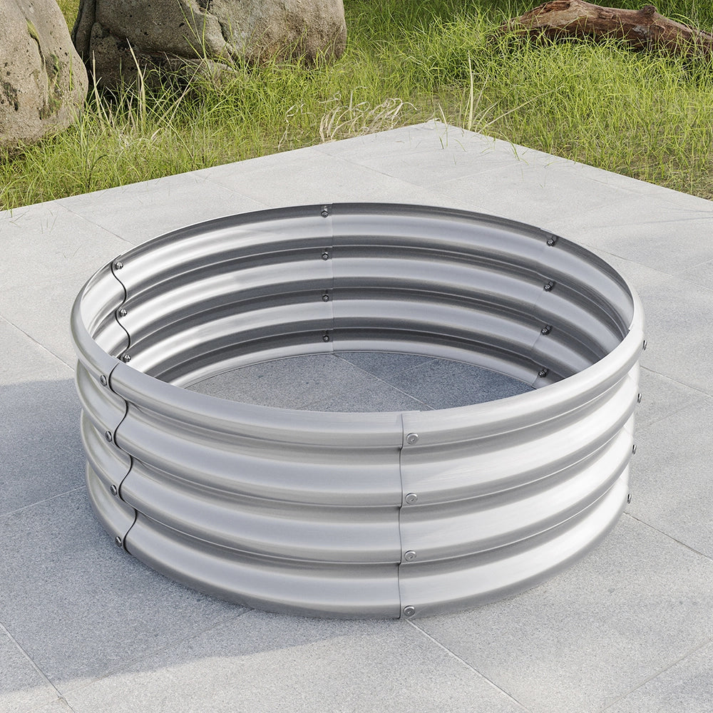 Letto da giardino - Xylo - Galvanizzato argento