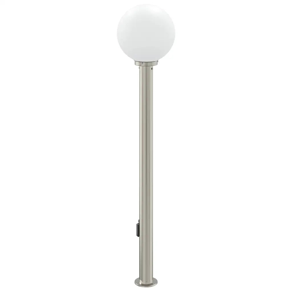 Lampada a paletto con sensore e presa 120 cm Acciaio Inox IP44 4006109