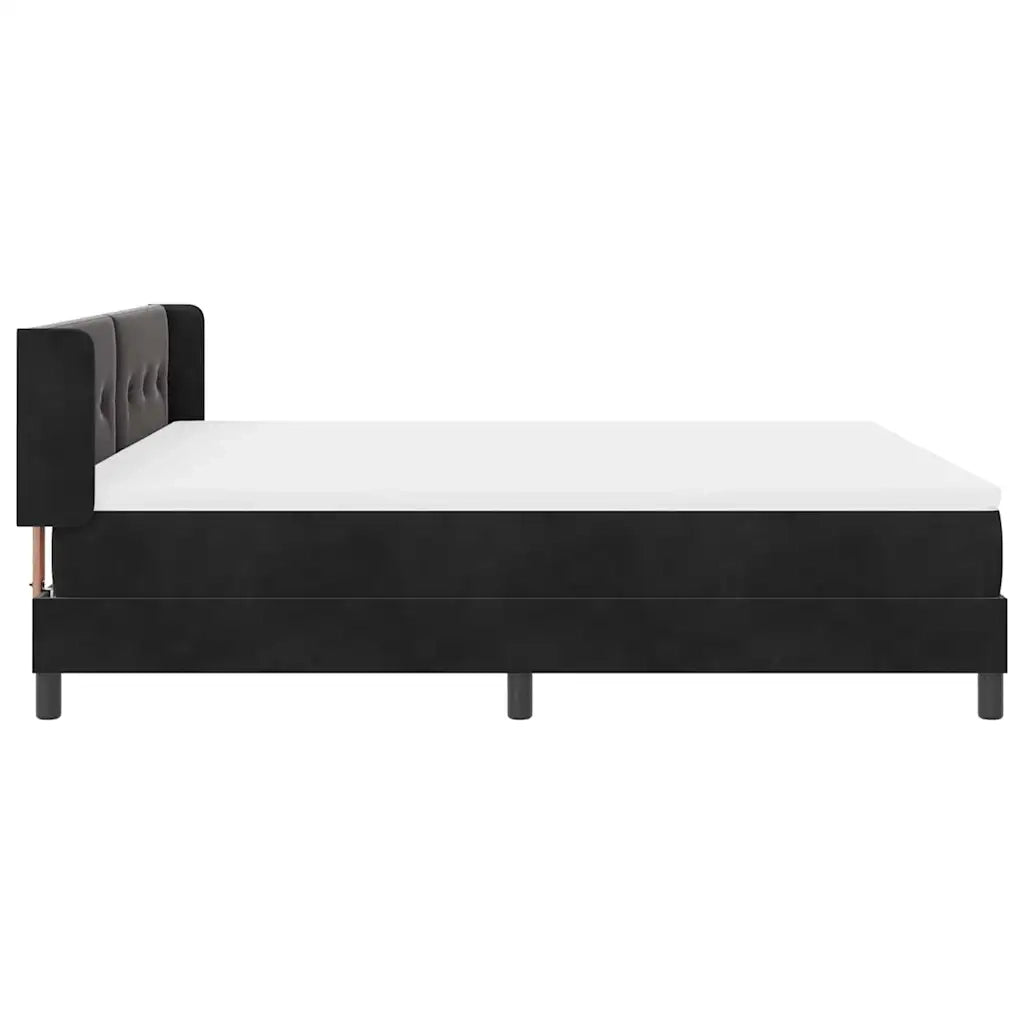 Letto a molle con testiera Nero 200 x 180 cm Velluto 3341482