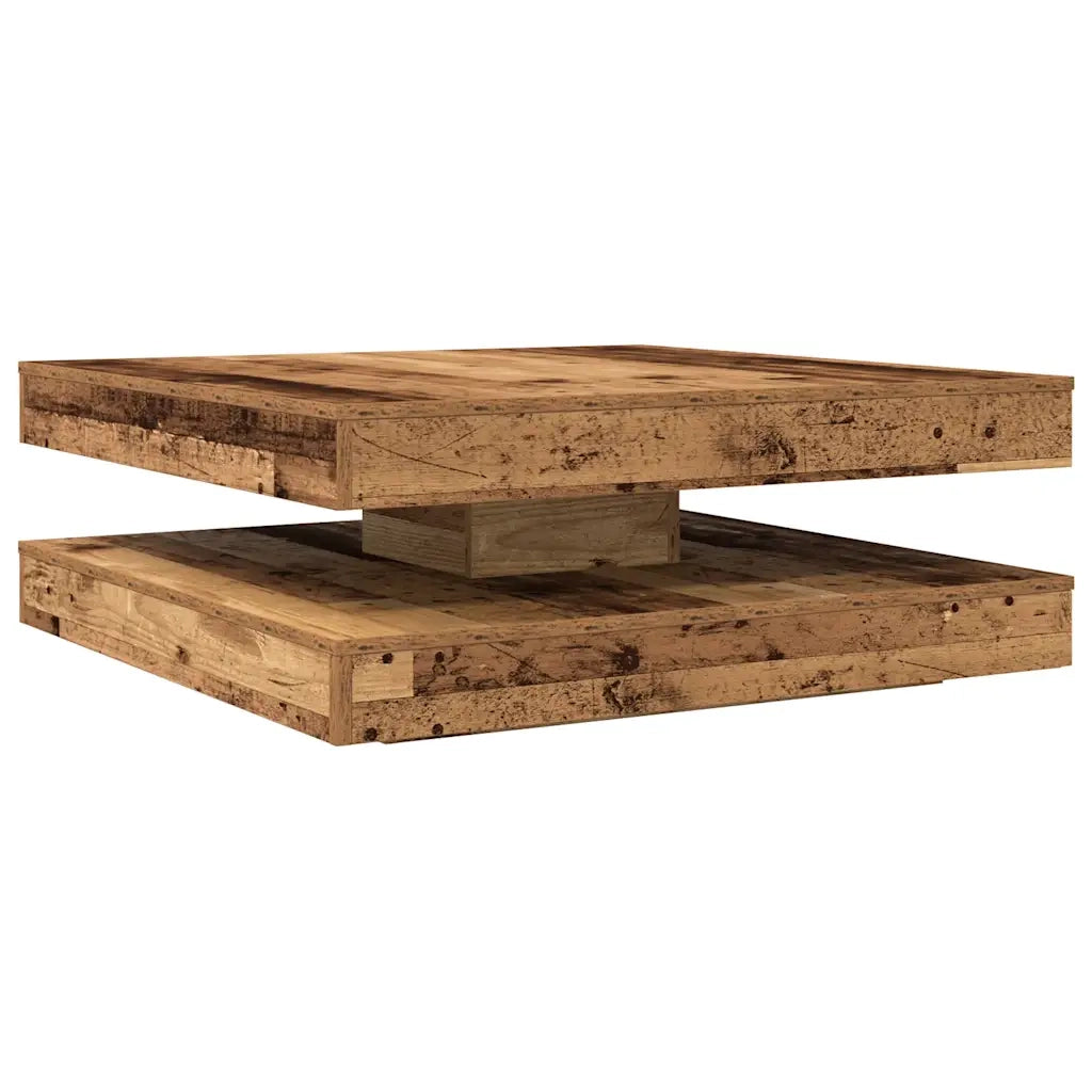 Tavolino da Caffè Girevole a 360 Gradi Antico 90x90x34,5 cm 3321358