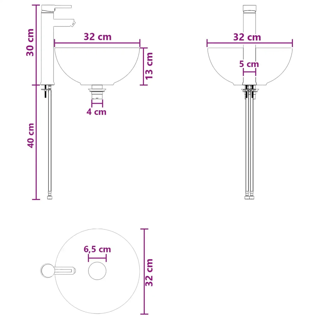 Lavabo da Parete Sonoma grigio 40 x 35 x 39 cm CFW1857786