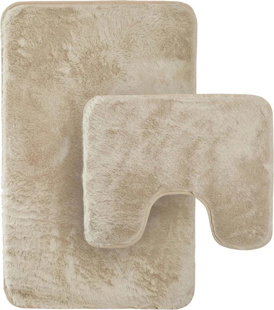 Set di asciugamani per bagno 2 in 1 - Asciugamano morbido e assorbente con tappeto antiscivolo per la doccia e il water