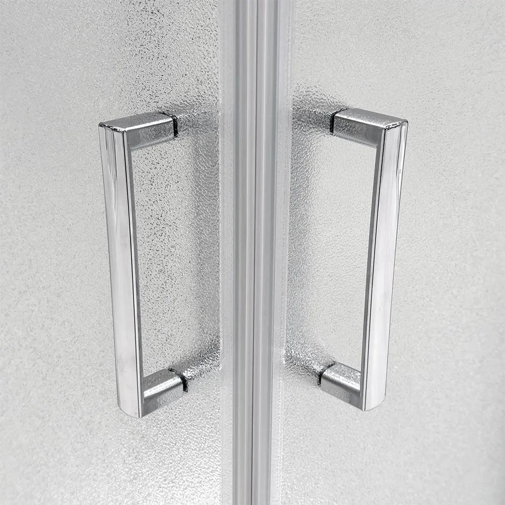 Box doccia angolare 80x80 cm doppio scorrevole vetro stampato  Tay