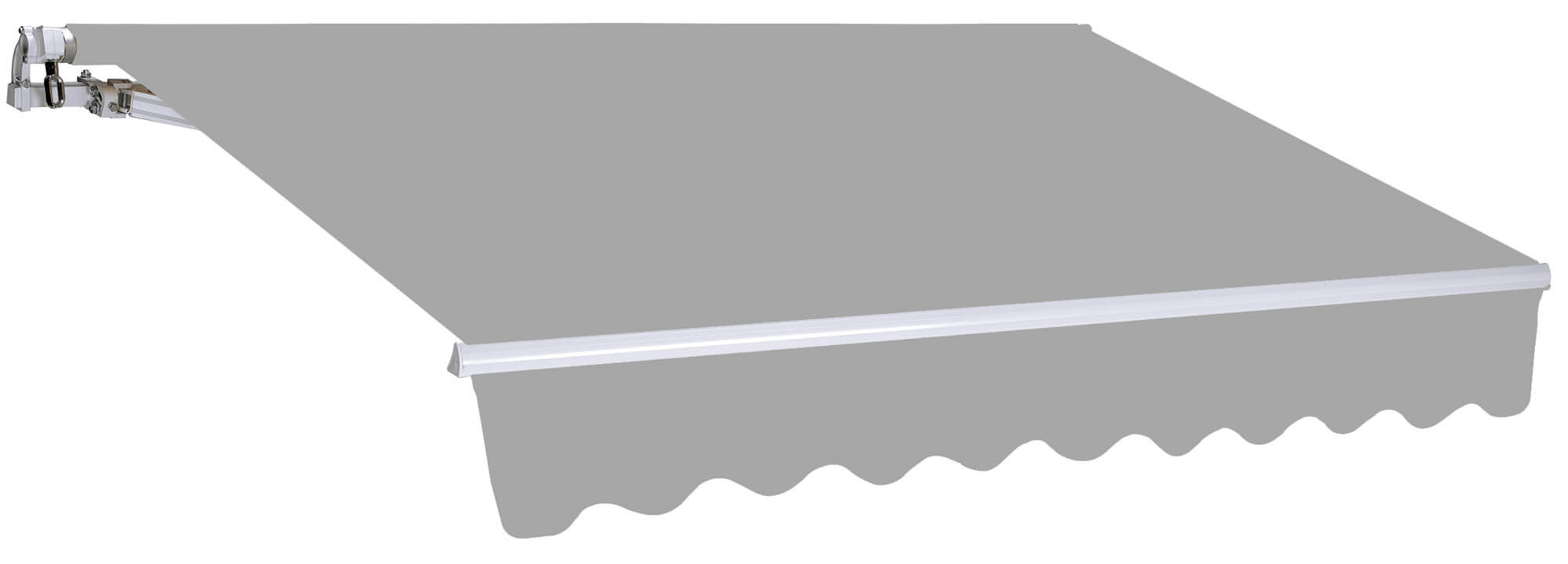 Tenda da Sole Barra Quadra 2x2,5m Tessuto in Poliestere Grigio Cenere