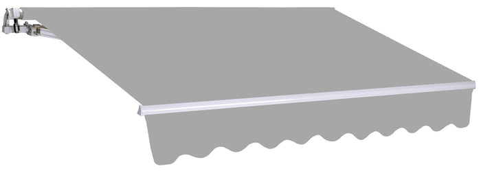 Tenda da Sole Barra Quadra 2x2,5m Tessuto in Poliestere Grigio Cenere