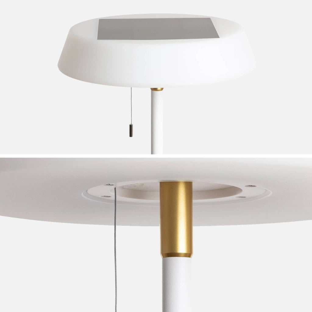 Lampione solare a led da esterno, 150cm, bianco