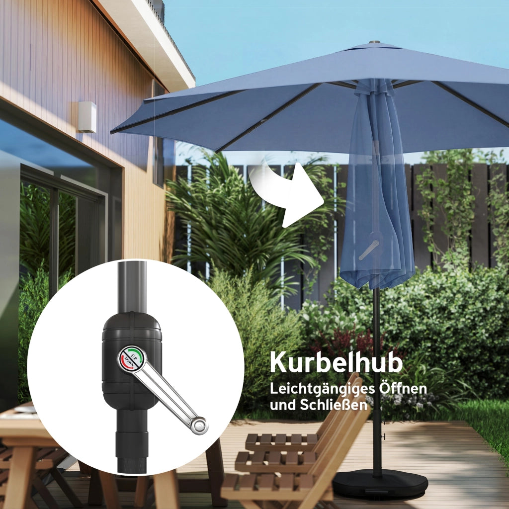 Ombrellone da giardino ?295 cm ¨C zephmum ¨C Blu