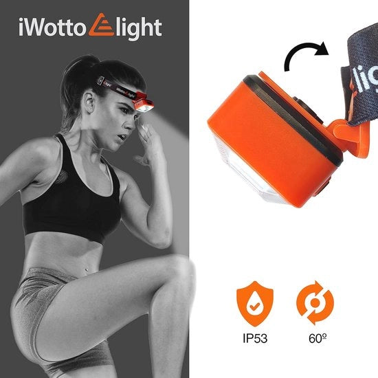 Lampada LED portatile con cintura regolabile e supporto per bicicletta - Alta potenza 5 modalità impermeabile acqua e polvere - Corsa, pesca, bicicletta, camminata - Lampada portatile LED caricabile via USB