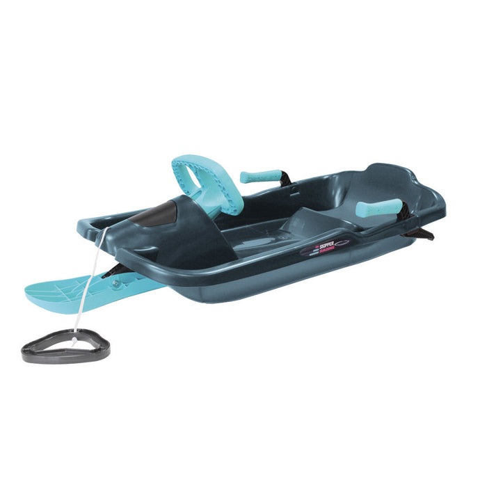 Bob Slittino da Neve 98x45x23 cm 1 Posto Skipper Bianco o Blu Petrolio