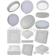 Trade Shop - Pannello Plafoniera Faretto Faro Tondo A Led 6-12-18-24 Watt Freddo Caldo -
