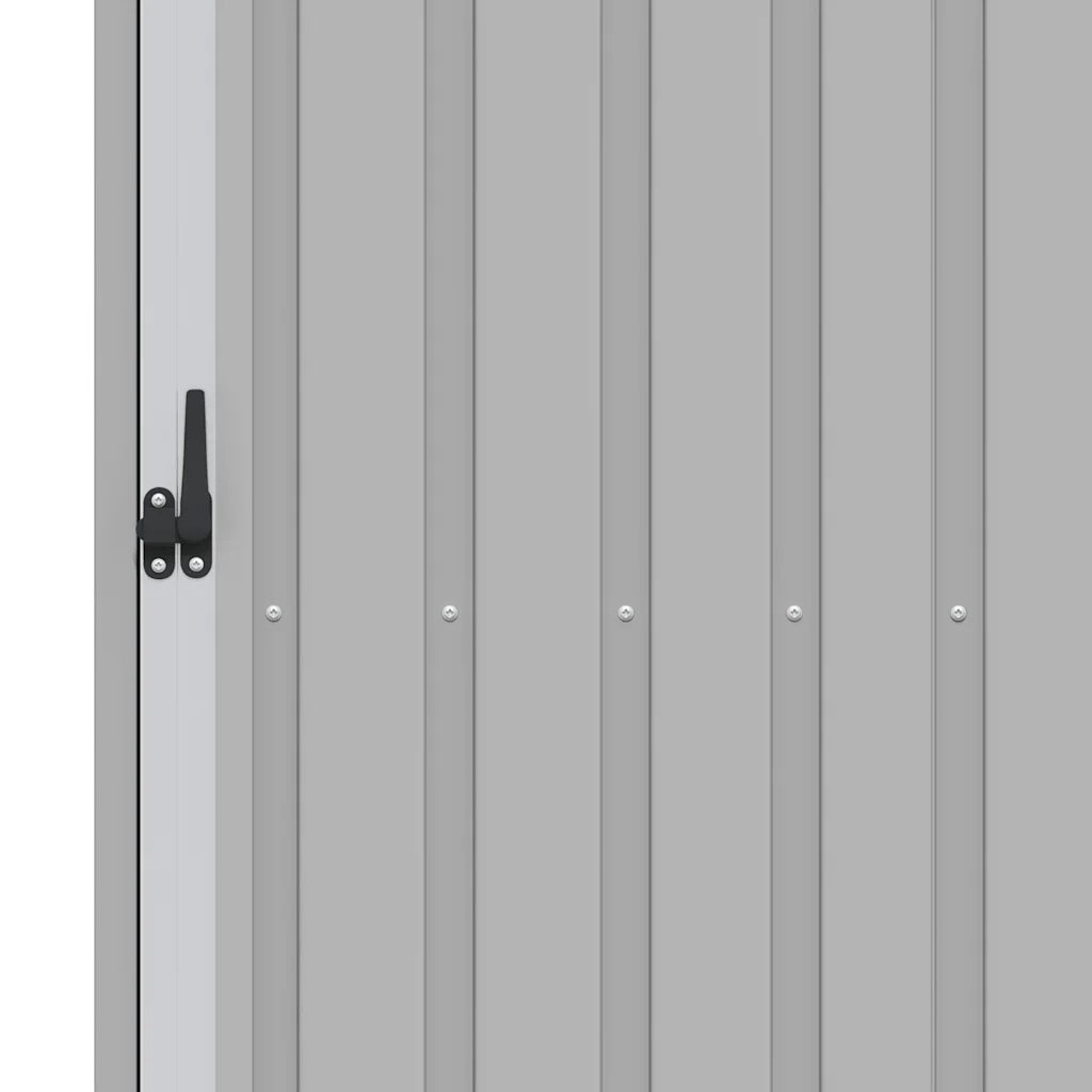 Capanno per Legna Grigio 245x98x159 cm in Acciaio Zincato 46294