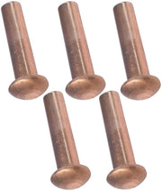 Set di chiodi a testa rotonda 5 in 1 Ø4x16mm - Rame - Testa rotonda - Chiodo a testa rotonda/Chiodo a testa piatta - DIN 660 - Essenziale per la montaggio