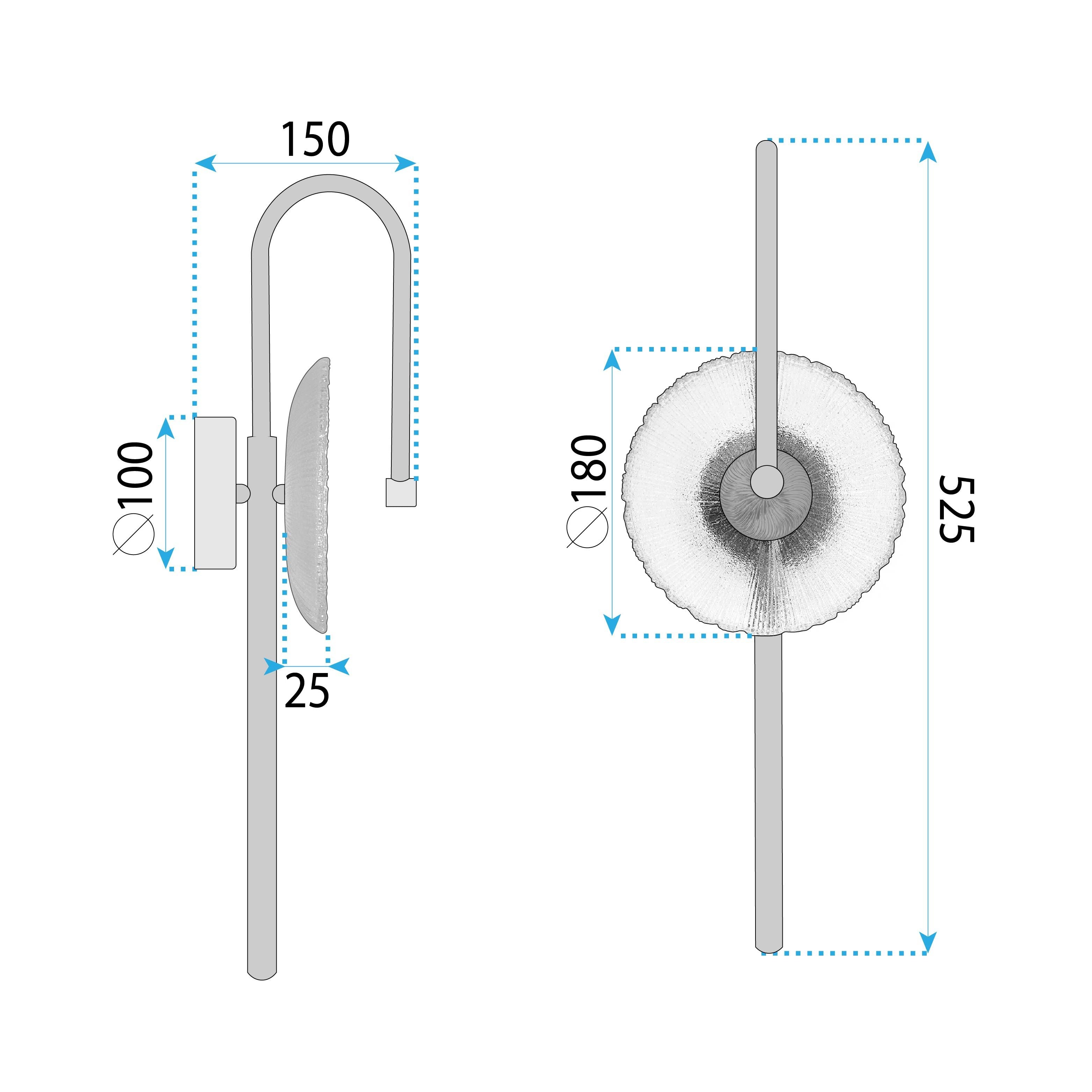 Applique Da Parete Led Lhj072-w Brush Gold