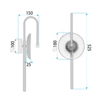Applique Da Parete Led Lhj072-w Brush Gold