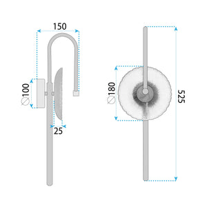Applique Da Parete Led Lhj072-w Brush Gold