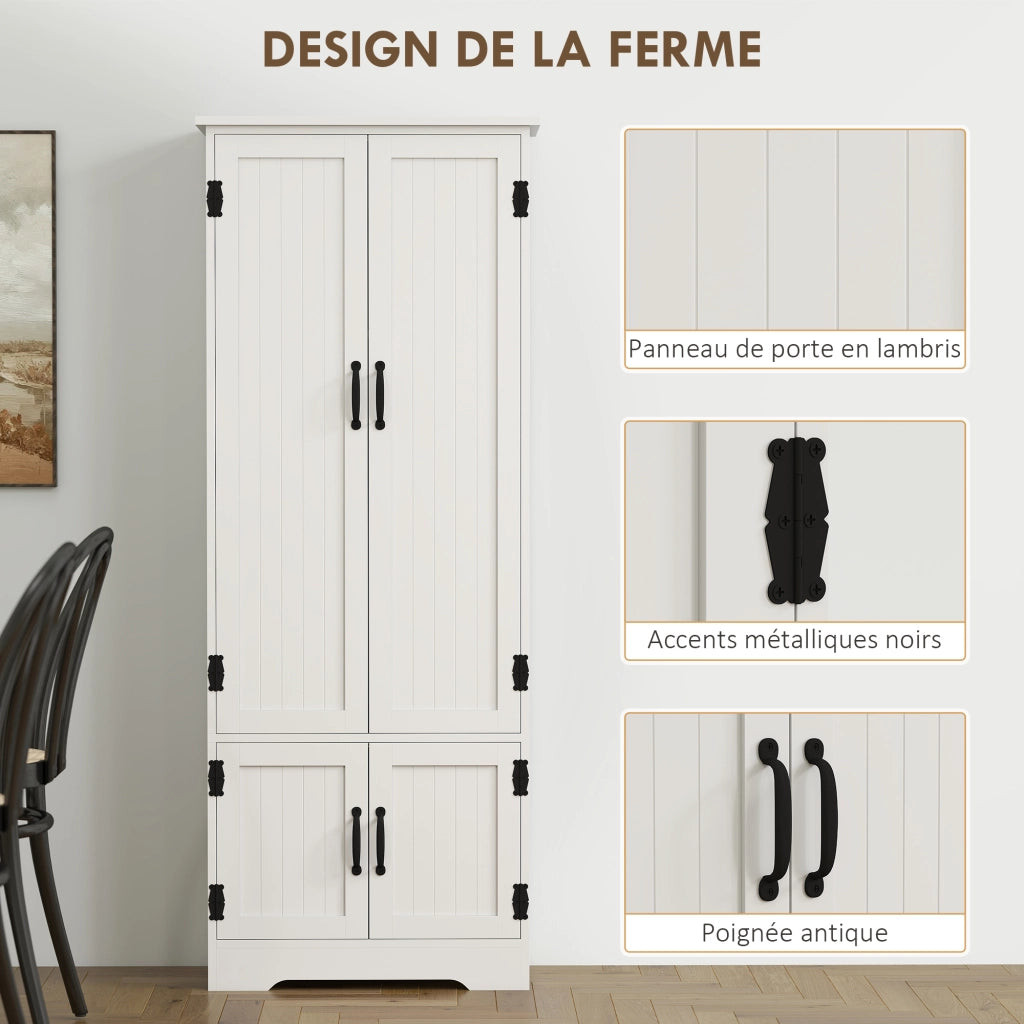 Armadio da cucina ¨C zephmum ¨C bianco 2 ante 3 ripiani