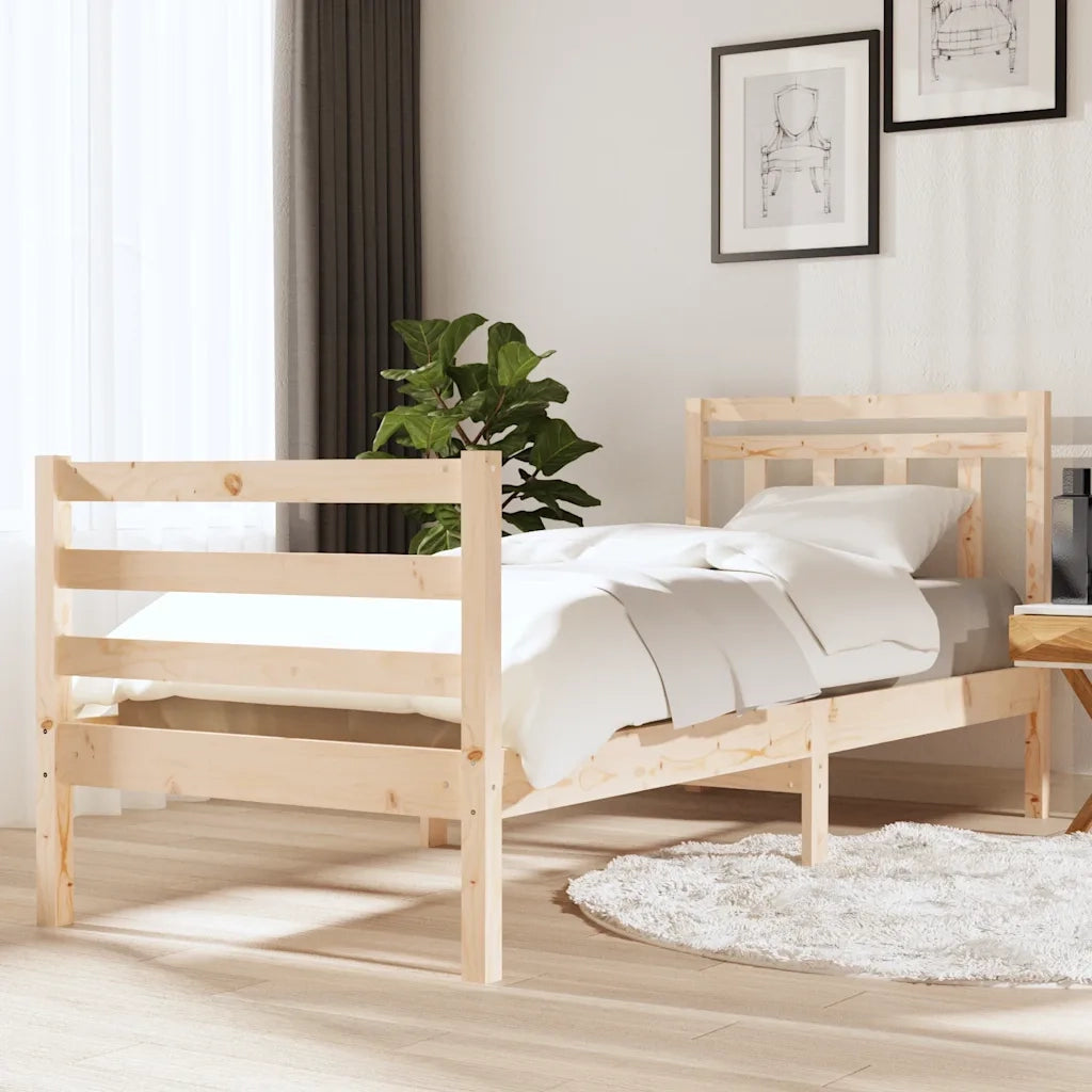 Giroletto-Struttura Letto 75x190 cm Small Single in Legno Massello 955077