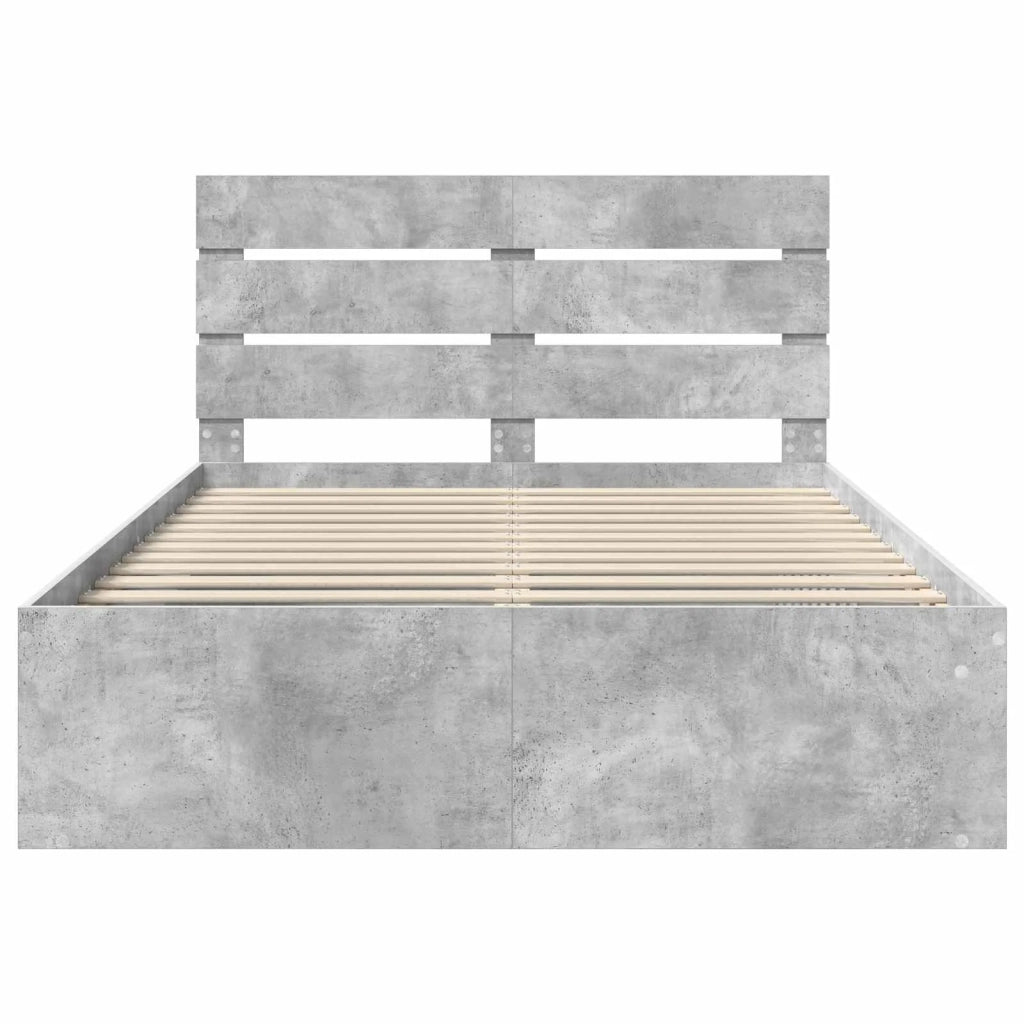 Struttura del letto Calcestruzzo 160 x 200 cm Pino massello 3411723