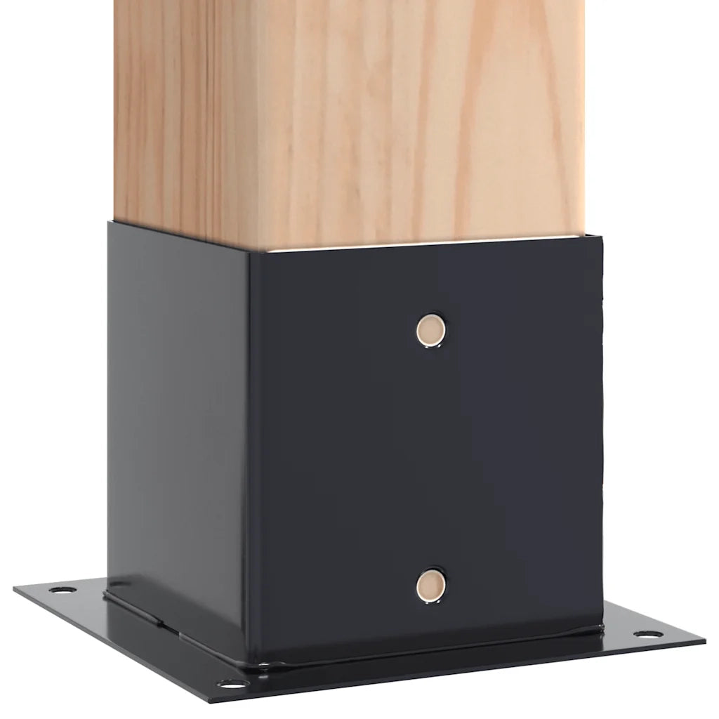 Basi per Pali Quadrati 4pz 141x141mm Acciaio Verniciato Polvere