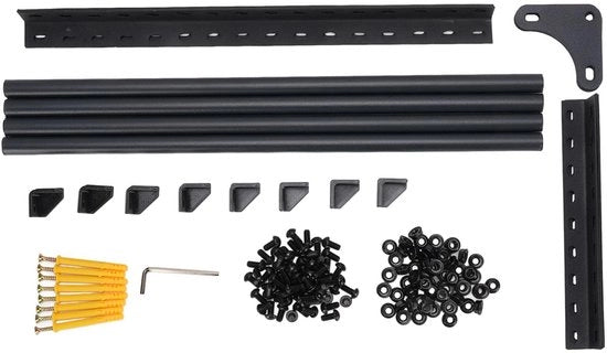 Organizzatore per bobine di filamento da parete in lega di alluminio - compatibile con bobine da 200 mm - facile da installare - tenuta massima 1 kg per bobina - 12 posizioni per bobine