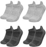 4 paia di calzettoni antiscivolo per yoga - calzettoni di cotone - assorbenti di sudore e anti-odore - con funzione antiscivolo - adatti per Pilates, balletto, danza a piedi nudi, calzettoni antiscivolo per ospedale - unisex (S, 35-38)