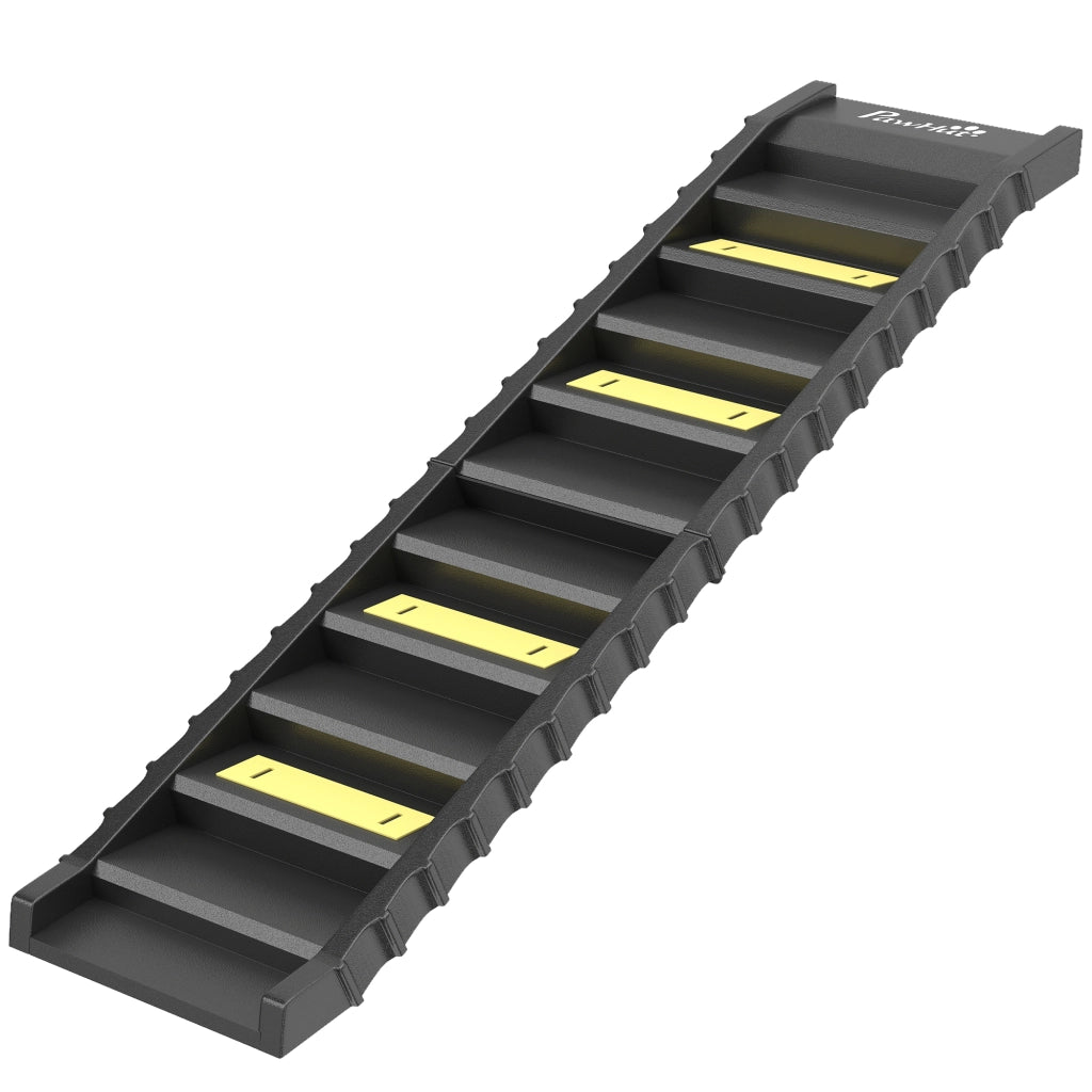 Rampa Pieghevole per Cani 154 cm ¨C Xylo ¨C 10 Gradini Antiscivolo Nero 68 kg
