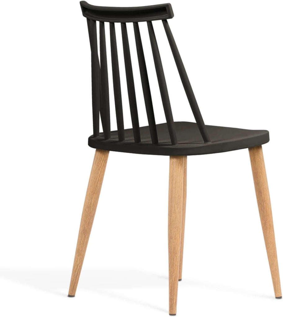 Set di 4 sedie da pranzo LILY nere