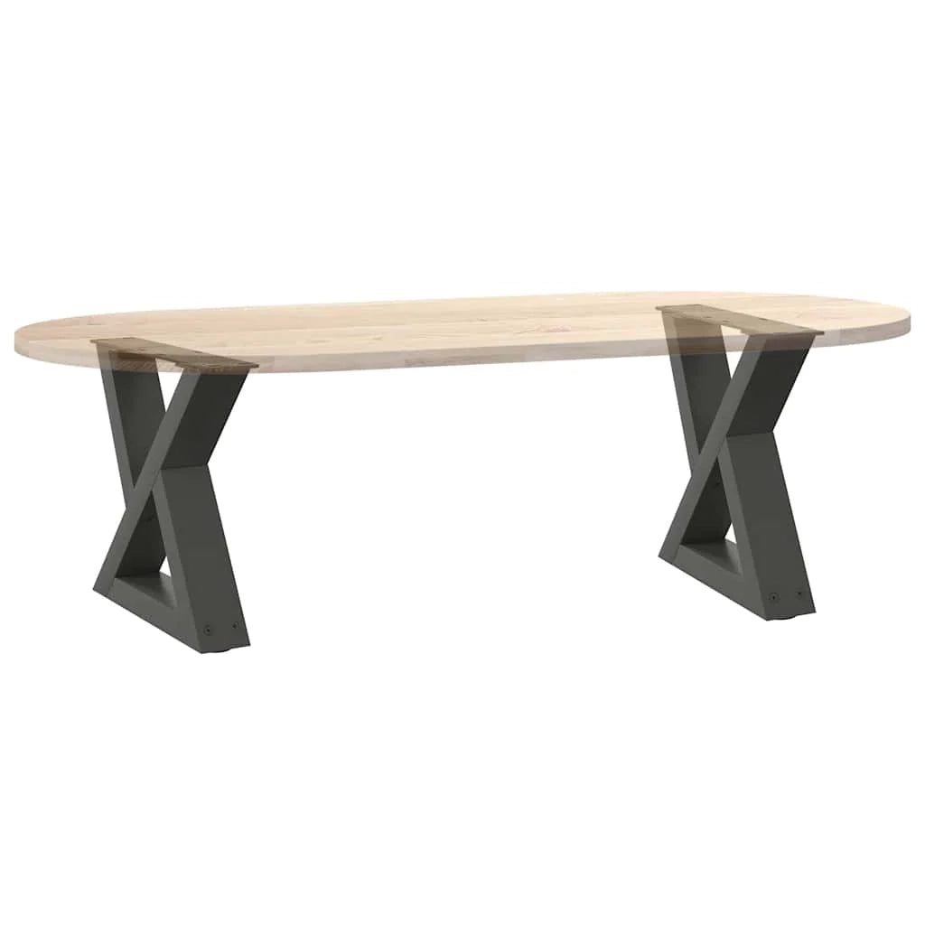 Set di 2 gambe regolabili per tavolino da caffè 30 x 31 cm stabilità moderna acciaio antracite 02_0056964