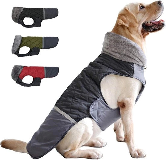 Giubbotto per cani, plume, riflettente, reversibile, invernale, impermeabile all'acqua, impermeabile al vento, giubbotto per cani, indumenti caldi, giubbotto per piccoli, medi e grandi cani, L